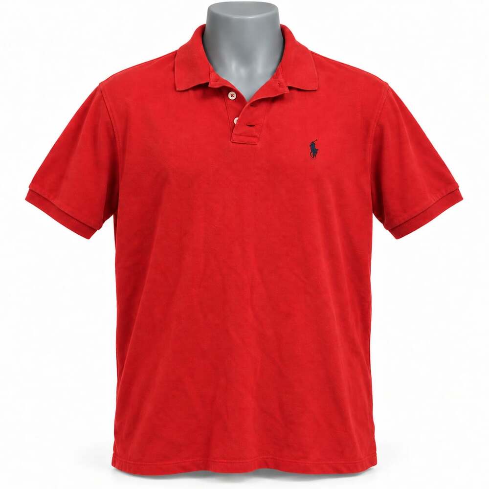 Polo Ralph Lauren Classic Fit Cotton Mesh Polo Shirt Red XXL